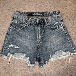 Festival Jean shorts, size 8, non stretch, wild fable